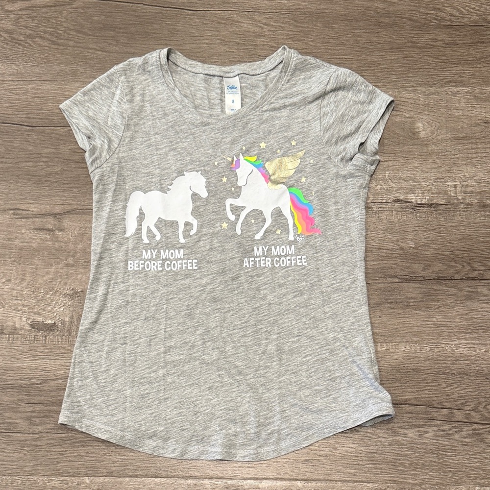 Justice Gray Unicorn 🦄 Kids T-Shirt